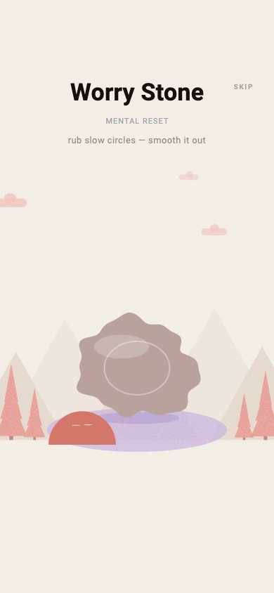 Worry Stone game screen